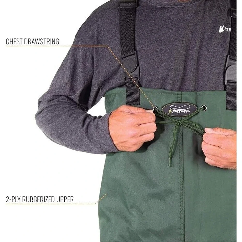 Frogg Toggs Cascades 2-ply Poly/Rubber Bootfoot Chest Wader - 2715343 - Size 8